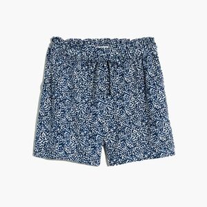 Madewell - Drawstring Drapey Pull-On Shorts in Bengali Blockprint AO218 | Large